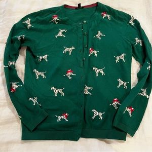 Talbots Dalmatian cardigan size small